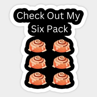 Check Out My Six Pack Pastry Sticker